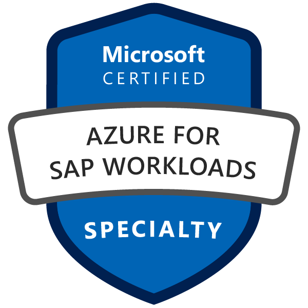 Azure for SAP Workloads Specialty badge